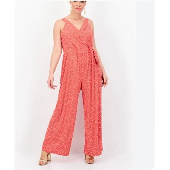 STITCH FIX NWT 41Hawthorn Helena Wide Leg Polka Dot Jumpsuit // 1X - Picture 1 of 12